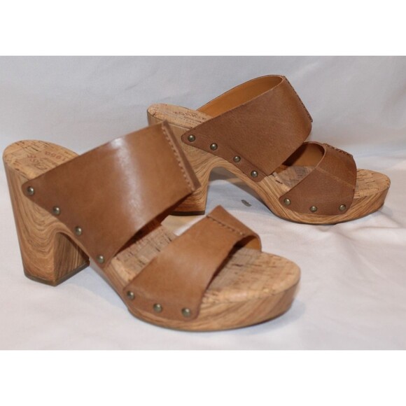 Kork-Ease‎ Women Darra Sandals Platform Block Heel Black Wood EU 39 NIB BROWN - Picture 7 of 7